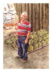 Paul Scarborough - Earl With Watermelons Booths Corner 
